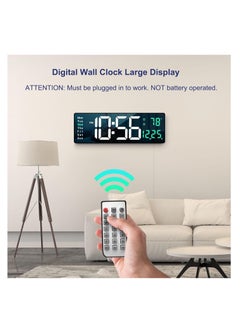ARNOTEC Digital Wall Clock Large Display, 16.2 Inch Large Wall Clocks, Modern LED Digital Clock with Remote Control for Living Room Decor, Automatic Brightness Dimmer Big Clock with Date Week Temperature  - Image 5