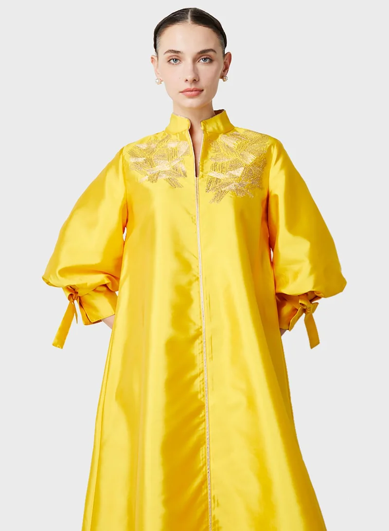 Femi9 Balloon Sleeve Embroidered Kaftan