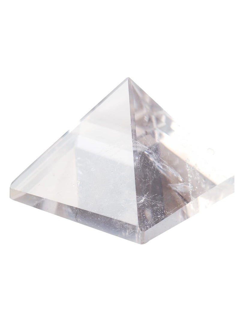 Generic Natural Clear Quartz Crystal Pyramid, Energy Generator, 3x3cm, Healing Crystal Pyramid for Protection and Positive Energy, Natural Quartz for Chakra Reiki Home Decor  - Image 1