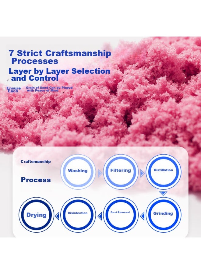 Space Sand Children's Play Sand Toy, Safe Non-toxic Sand, 800g Refill Pack, Pink, Children's Day Gift - Image 3