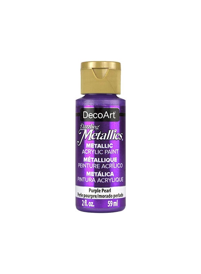 DecoArt Dazzling Metallics 2-Ounce Purple Pearl Acrylic Paint - Image 1