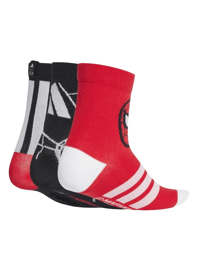 اديداس adidas marvel spider-man kids unisex crew socks