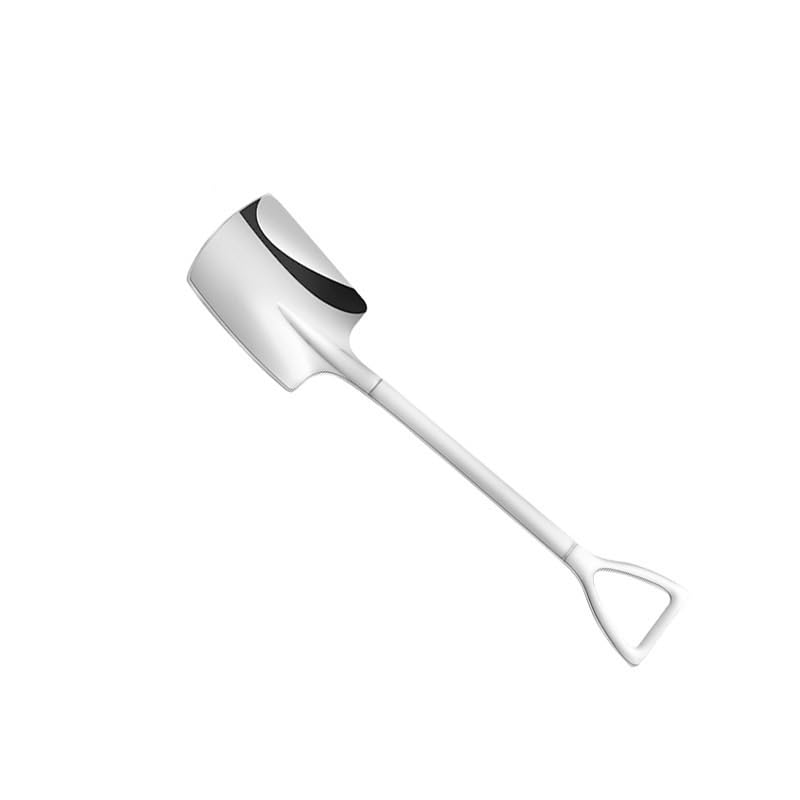 304 Stainless Steel Ice Cream Scoop Set 4 Pieces Silver Square Dessert Tableware - Image 2