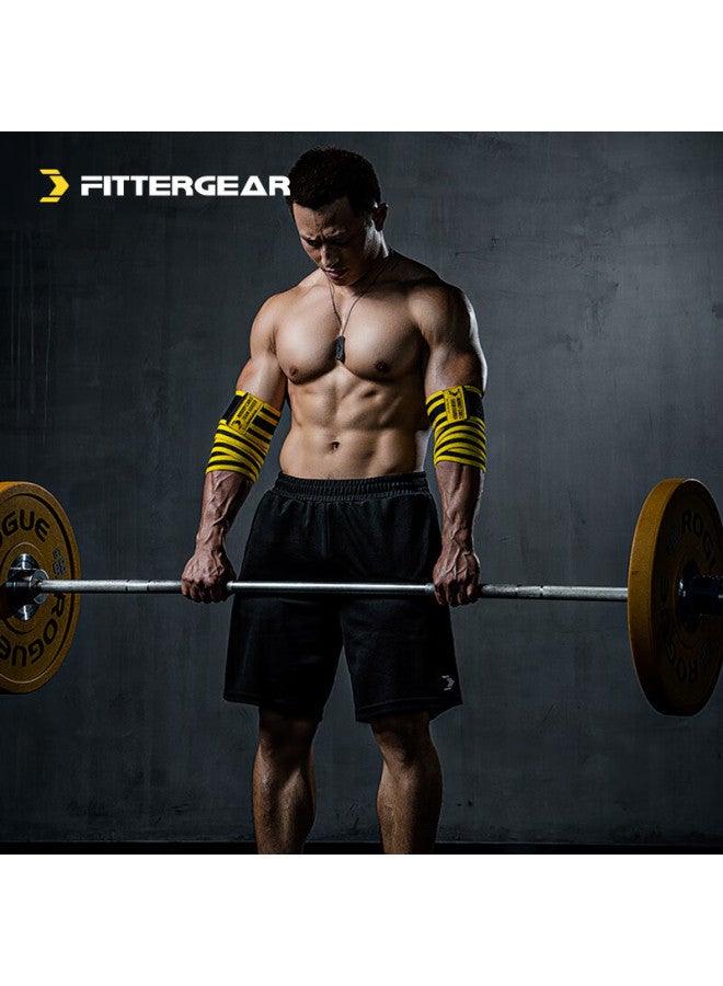 Fittergear رباط كوع اللياقة البدنية للرجال، ضمادة مرنة للمفاصل، تدريب القوة للضغط على المقعد، معدات وقائية مهنية للربط - Image 2