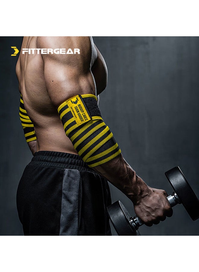 Fittergear رباط كوع اللياقة البدنية للرجال، ضمادة مرنة للمفاصل، تدريب القوة للضغط على المقعد، معدات وقائية مهنية للربط - Image 1