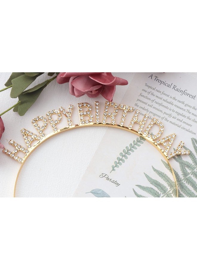 Happy Birthday Headband Metal Rhinestone Tiara Headpiece Birthday Crowns Accessories For Women Girls Princess Crown Party Decoration Supplies (Gold) - pzsku/Z620437A28053AB22ACBFZ/45/_/1718614242/3c85cb78-66be-4711-a887-be3045accf48