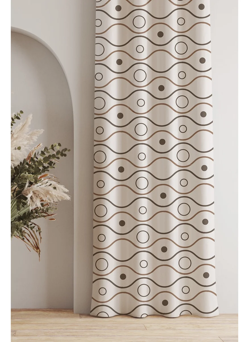 Ays Home Water Wave Striped Background Curtain