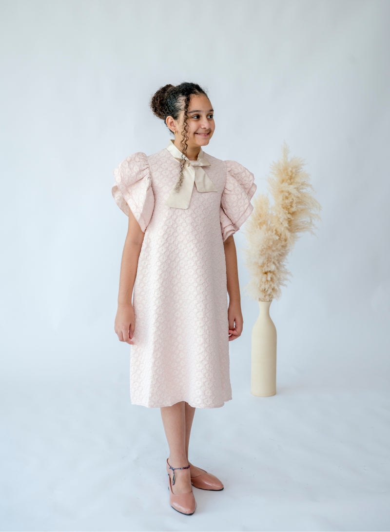 LALEENA Vintage Charm Puff Sleeve Dress - Image 1