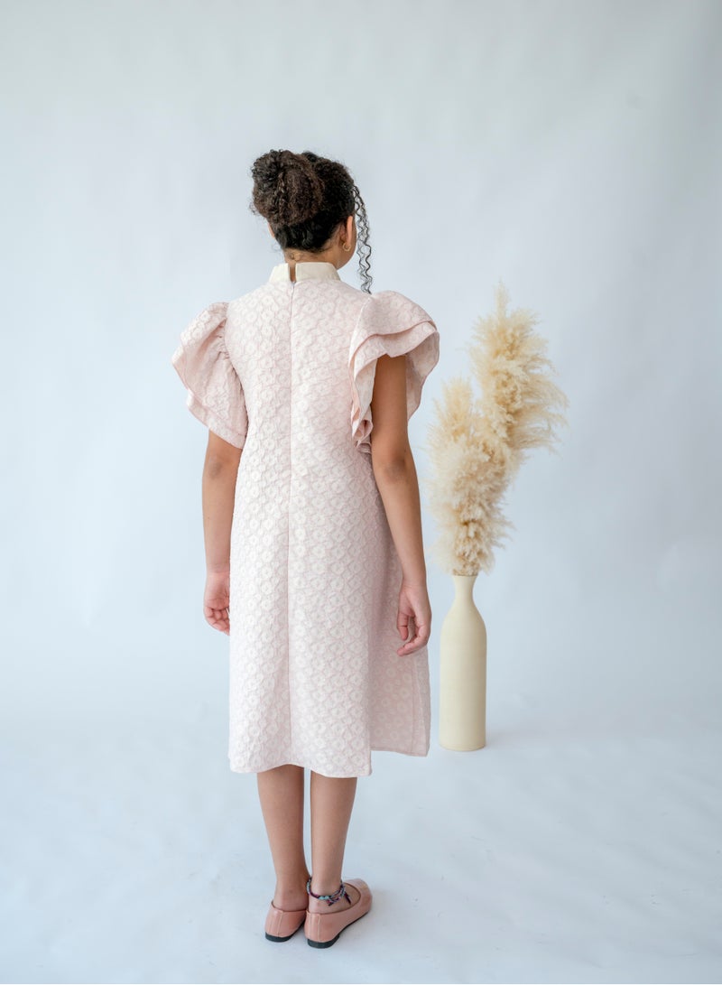 LALEENA Vintage Charm Puff Sleeve Dress - Image 4