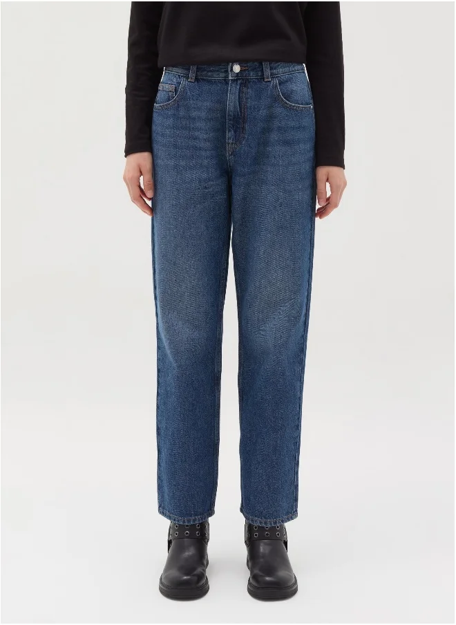 او في اس Five-pocket,straight-fit jeans