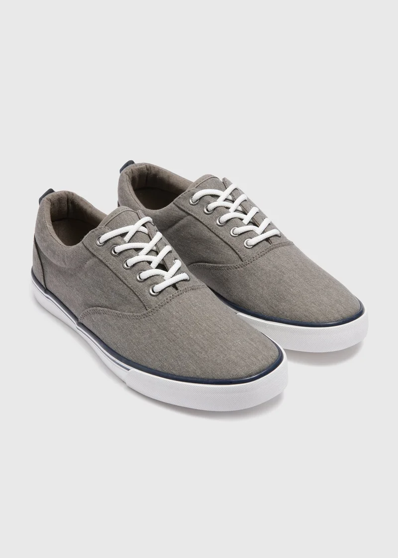 Matalan Grey Canvas Pumps