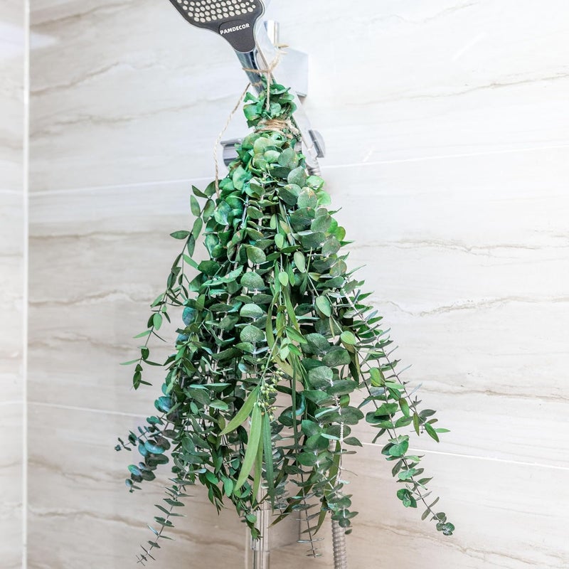 FloraDream 3kinds Natural Eucalyptus Stems 12PCS - 17inch Eucalyptus Set for Shower Bundle Real Eucalyptus Leaves Branches Vase Filler, Dried Flowers Arrangement Home Decor Wedding Decor (12PCS-17INCH) - Image 1