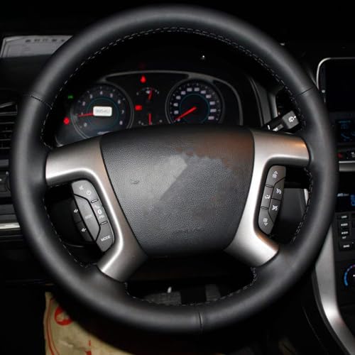 JI Loncky Genuine Leather Steering Wheel Cover for Chevrolet 2008-2013 Silverado 1500 /Silverado 2500 3500/2007-2014 Tahoe/2007-2014 Suburban 1500/2007-2013 Avalanche 1500/2009-2015 Traverse/Express - Image 3