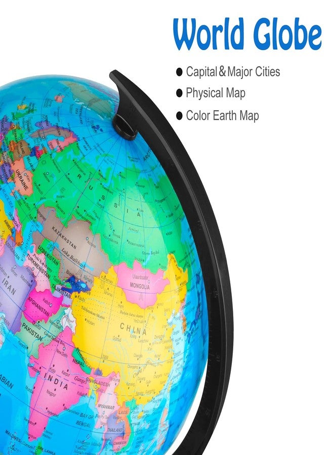 Wizdar 10'' World Globe for Kids Learning - Image 4