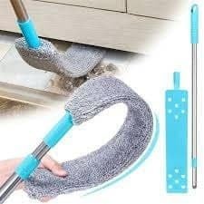 SILLY SAUTE Silly Saute Cleaning Under Appliances Long Handle Mop Flexible 31 to 60 inches Washable and Retractable Gap Duster Brush Feather Duster for Sofa Bed Furniture with 1 Cloth - Image 1