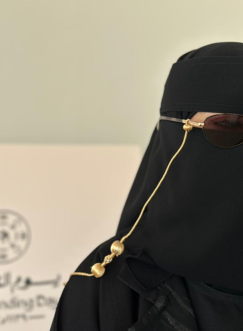 Heritage style eyewear necklace made of Saudi Bisht buttons - Image 1