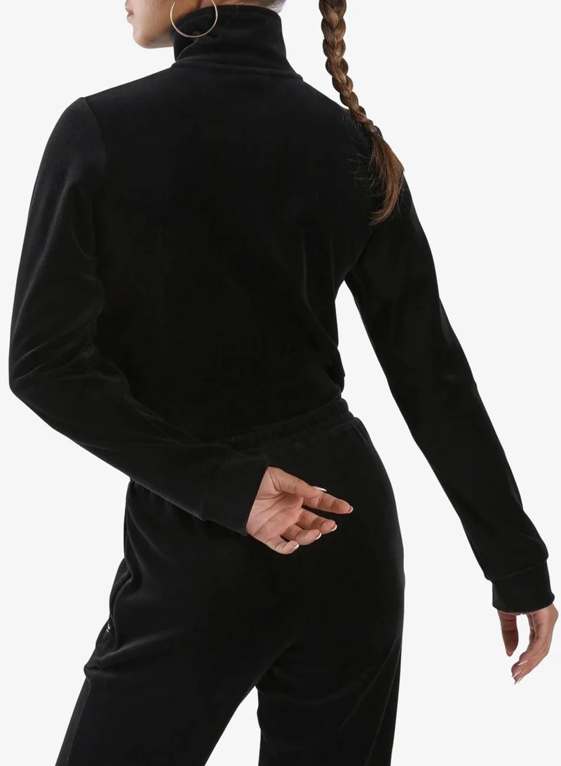 Reebok Elevated Athletic Cropped Velour Track Top