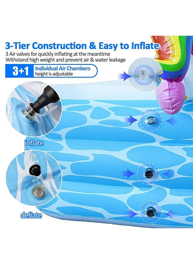 XIANGYU Inflatable Swimming Play Float Pool Outdoor Kids Water Toys Pools Water Slide Unicorn  - Image 5