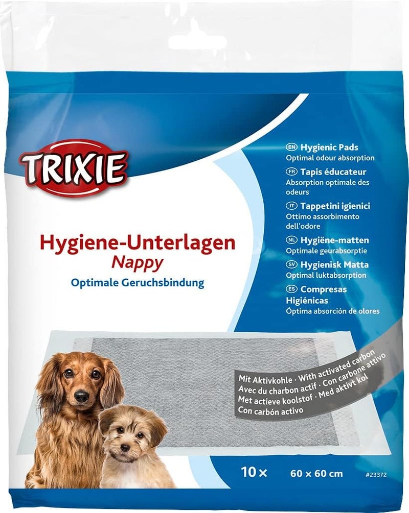 Trixie Nappy Hygiene Pad with Activated Carbon - 10 Pack (60x60cm) - Image 1