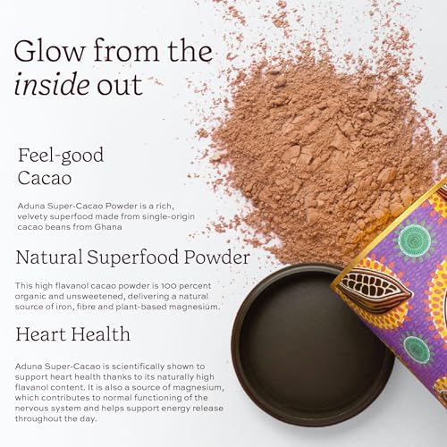 Aduna Super-Cacao Powder | 100% Natural Ghanaian Cacao for Heart Health & Energy Support | Natural Vegan Source of Magnesium, Flavanols & Iron | Superfood for Hot Chocolate, Smoothies, & Baking | 275g - Image 5