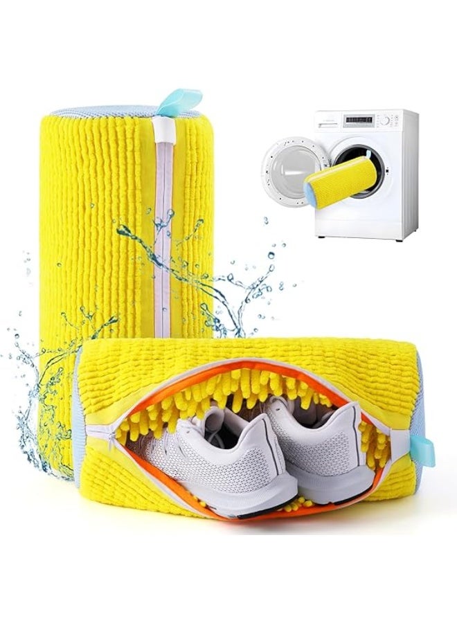 MOMENT MOMENT Large Shoe Washing Machine Bag – Extra Thick Laundry Shoe Bag for Washer and Dryer, 360° Deep Clean Shoes Laundry Bag, Reusable Shoe Bag for Sneaker washing machine bags, Yellow - Image 5