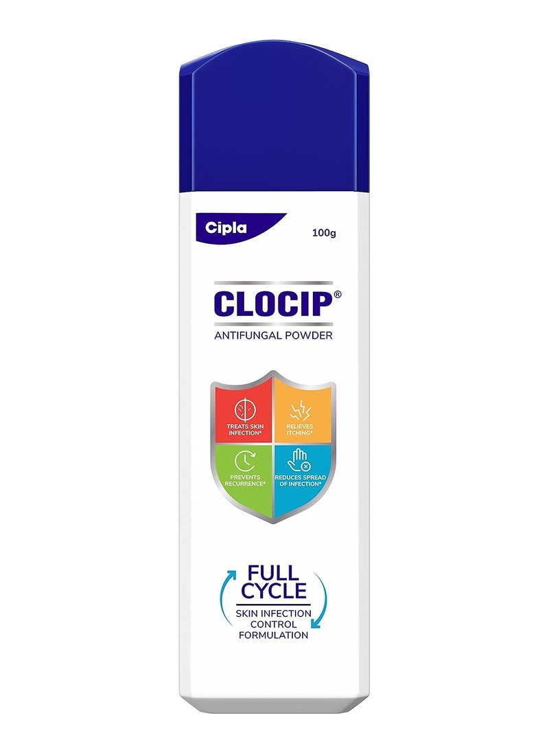 Cipla - Cipla Clocip Antifungal Powder 100gm (Pack of 3) - Image 1