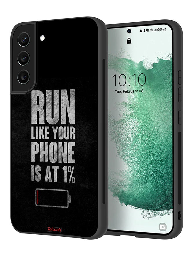 Tolwak Samsung Galaxy S21 5G Protective Case Cover Run Like Your Phone Is At 1 Percent - Image 1