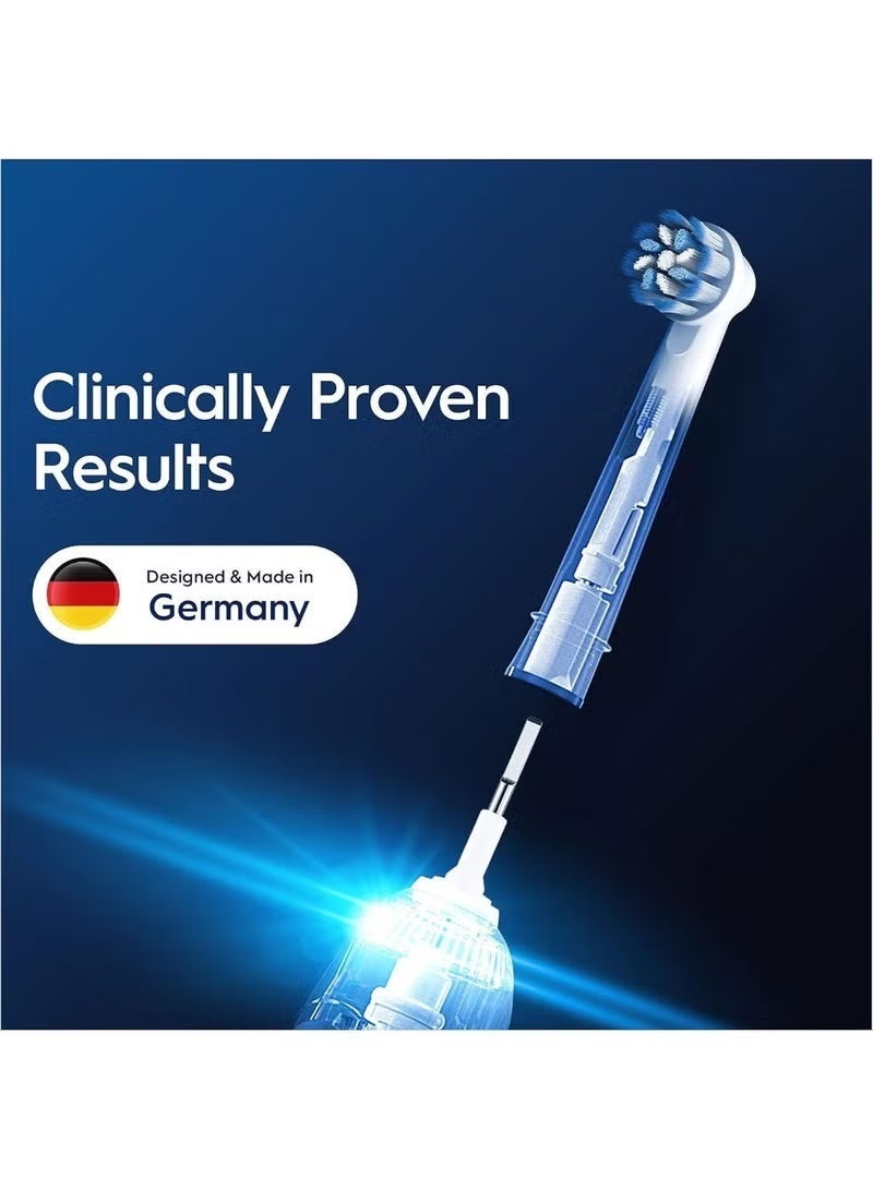 أورال بي رأس فرشاة أسنان كهربائية Oral-B Pro Sensitive Clean، على شكل حرف X وشعيرات فائقة النعومة لتنظيف لطيف وإزالة البلاك، عبوة من 8 رؤوس فرشاة أسنان، أبيض (قد تختلف العبوة) - Image 2