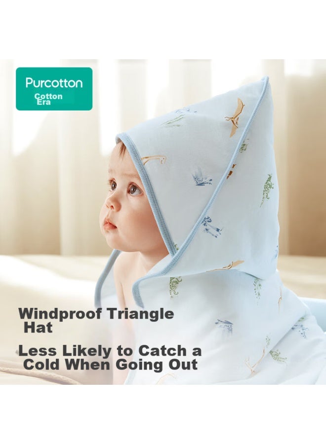 Purcotton Baby Swaddle, Pure Cotton Wrap, Swaddling Cloth, Infant Knitted Blanket, Spring And Summer Style, Pianpianzhijing, 90cm*90cm - Image 5
