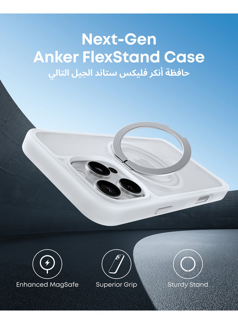 FlexStand Magnetic Phone Case Cover, Anti-Slip and Drop-Proof Protective Cover with Ring Stand, iPhone Mobile Case Compatible with MagSafe, Exclusively Designed for iPhone 15 Pro 6.1-Inch - Image 2