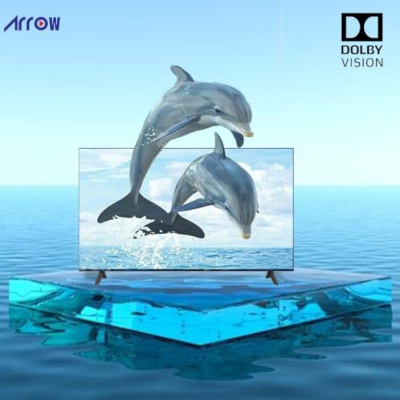 Living room QLED TV, 55-inch 4K UHD display with slim black design, built-in WiFi and Dolby Audio for immersive smart entertainment experience - Image 3