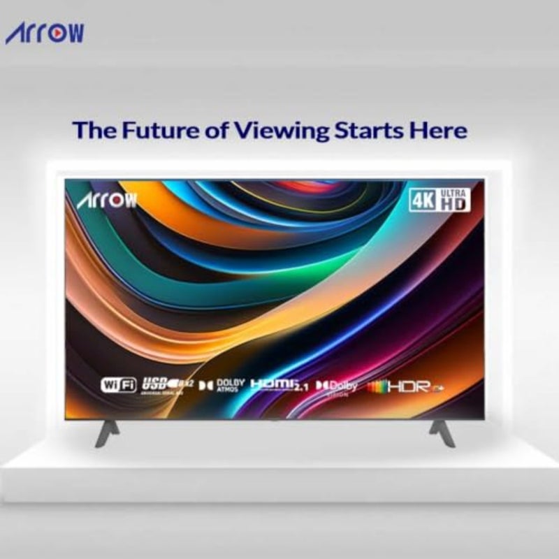 Living room QLED TV, 55-inch 4K UHD display with slim black design, built-in WiFi and Dolby Audio for immersive smart entertainment experience - Image 4