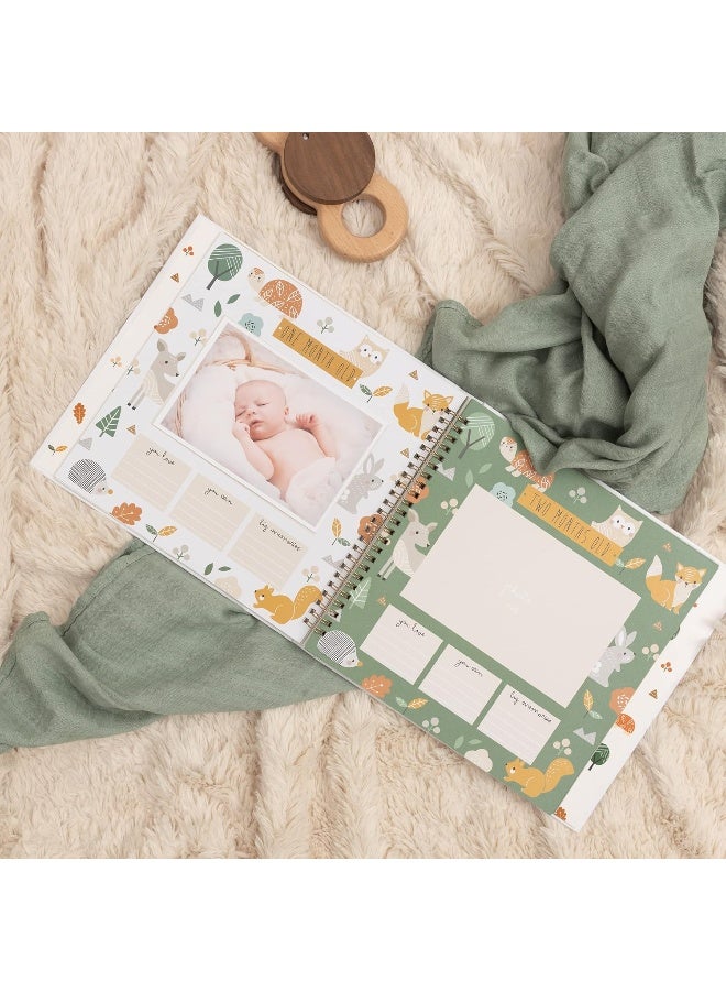 Pondering Pine Keepsake Baby Memory Book for Baby Boy or Girl â€“ Timeless Gender Neutral Baby Journal Scrapbook Photo Album for First 5 Years â€“ Milestone Book to Record Every Event from Birth to Age 5 - Image 3