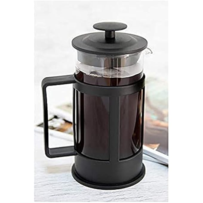 الكبريت ماكينة تحضير القهوة والشاي بالضغط الفرنسي مصنوعة من زجاج البورسليكات وفلتر من الفولاذ المقاوم للصدأ ومتينة ومقاومة للحرارة باللون الأسود سعة 1000 مل و338 أونصة و8 أكواب - Image 4