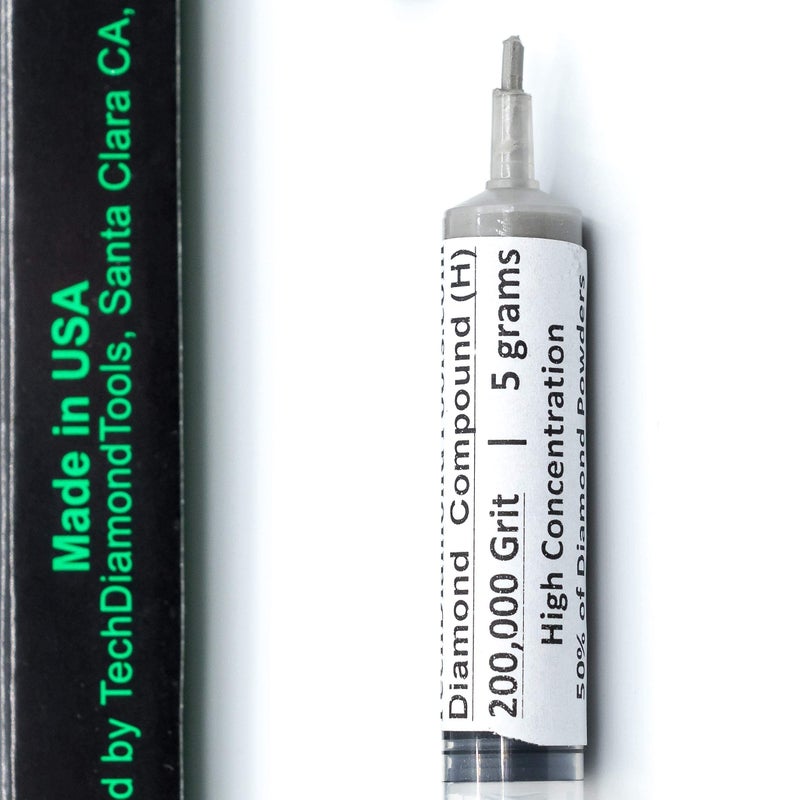 TechDiamondTools Diamond Polishing Compound Polishing Paste 200,000 Grit 0-0.1 Microns for Marble Glass Metal Rock Jewelry Resin Silver Chrome Gemstone with High Concentration Diamond Powder USA Made - Image 1