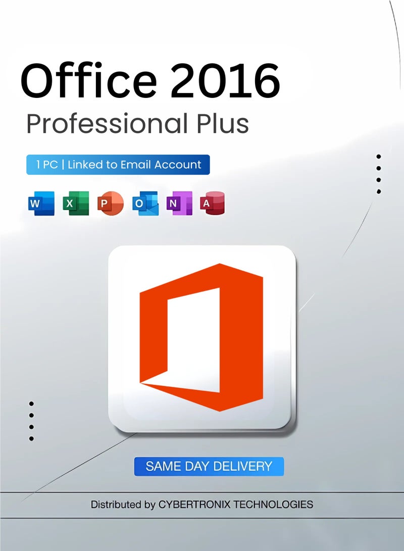 Office Microsoft Office 2016 Professional Plus | 1PC Linked to Email Account | Digital License | SAME DAY DELIVERY