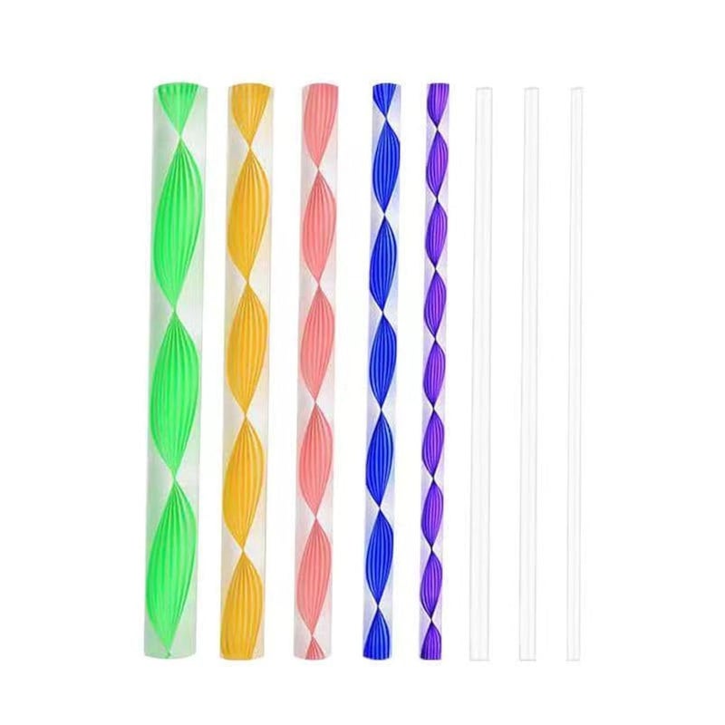 Pxiryanlow 8 Pcs Colorful Acrylic Dowel Rods Cylinder Rods Clear Round Sticks Assorted Size Rods Mandala Dotting Tools for Painting Pottery Clay Ceramics and Pottery - Image 3