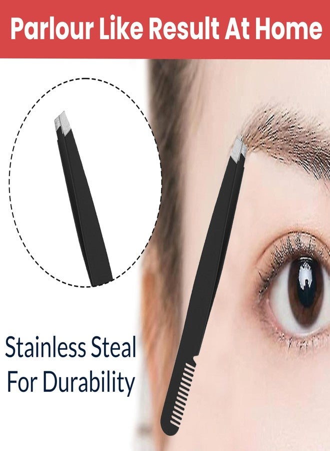 TEMPERIA (1pc) Eyebrow Tweezer for Hair Removal - Plucker for Eyebrows, Ingrown Hair & Facial Hair - Eye Brow Shaper Forceps for Women & Men - Eyebrow Grooming Tools (MN02) (HS347) - Image 5