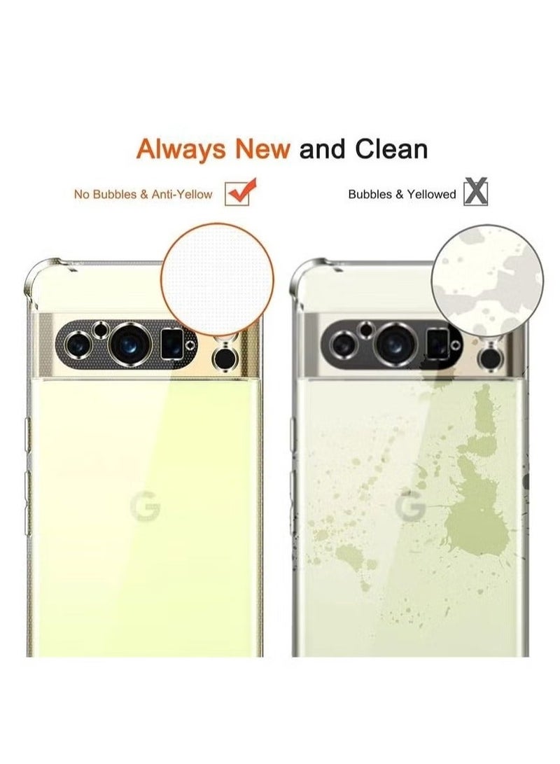 MUNTAQI Google Pixel 9 Pro XL Case Cover – Shock-Absorbing Bumper with Camera Protection, Crystal Clear Soft TPU Transparent Case for Google Pixel 9 Pro XL 5G - Image 4