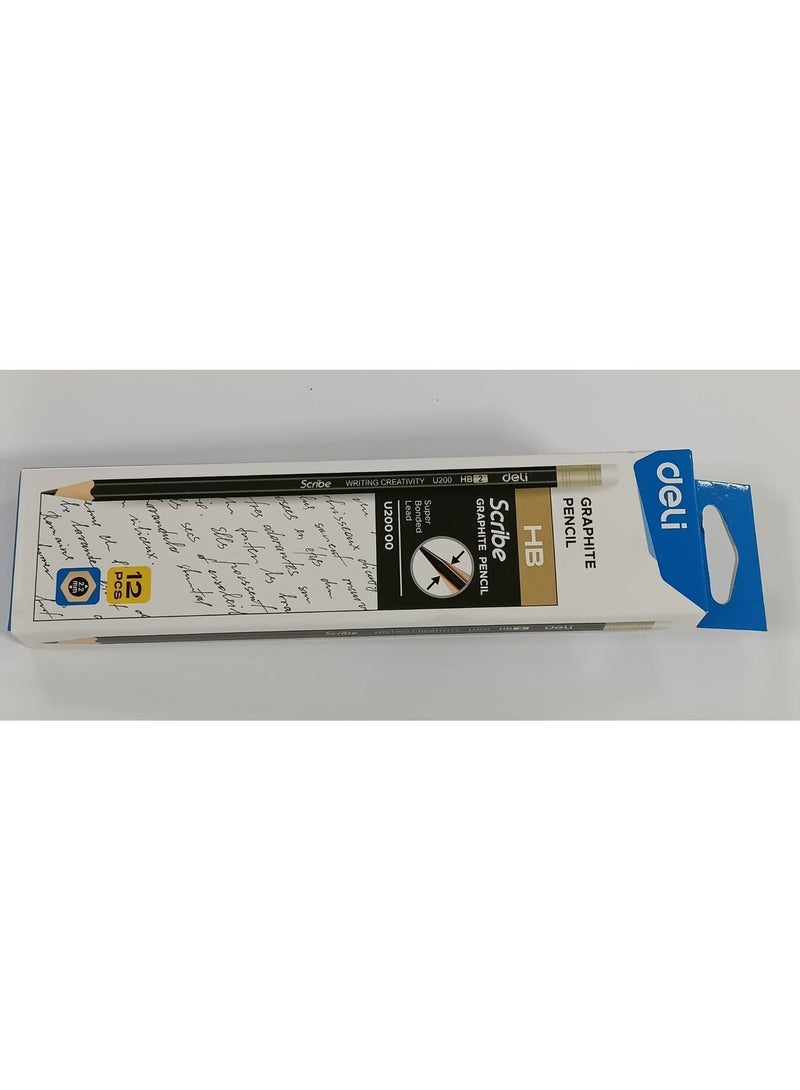 Deli 2 Pack Bundle Offer -2 X Deli U20000 HB Graphite Pencil 2.2mm Pack of 12 Pcs - Image 2