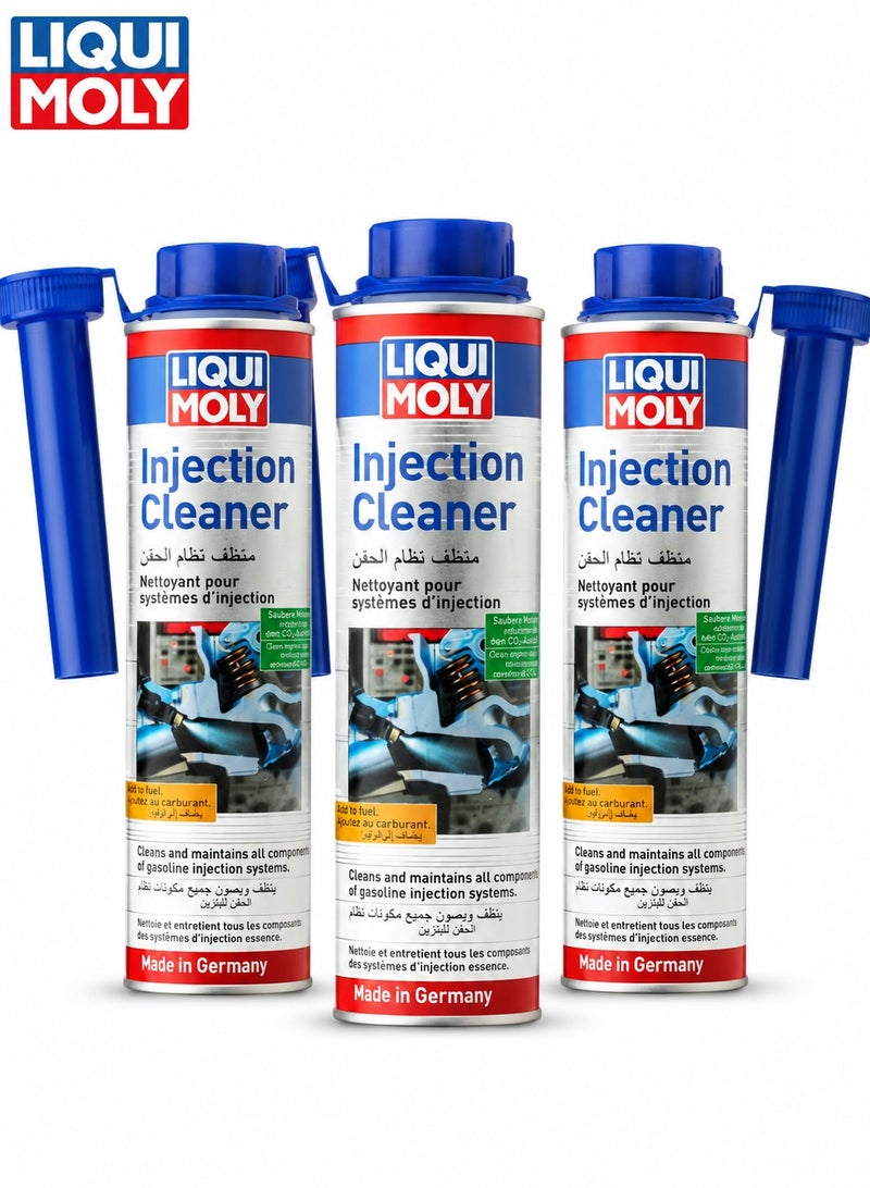 LIQUI MOLY 3 PCS Injection Cleaner 300ml Petrol Fuel System Additive, Gasoline Injector Cleaner for Injection System, Intake Valves, Spark Plugs & Combustion Chamber, Engine Fuel System Care, LIQUI MOLY (Germany) - Image 1