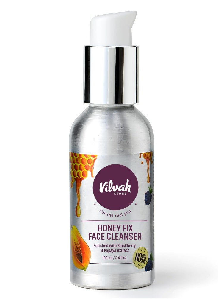 vilvah STORE - Honeyfix Face Cleanser | For Normal to Oily & Acne Prone Skin | | No Silicones, No Parabens, No Sulfates | Men & Women | 100ml - Image 1