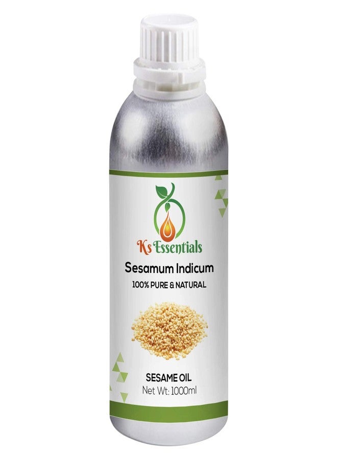 Ks Essentials زيت السمسم النقي 100% من كي إس إسينشالز (Sesamum indicum) درجة علاجية طبيعية (1000 مل) - Image 2