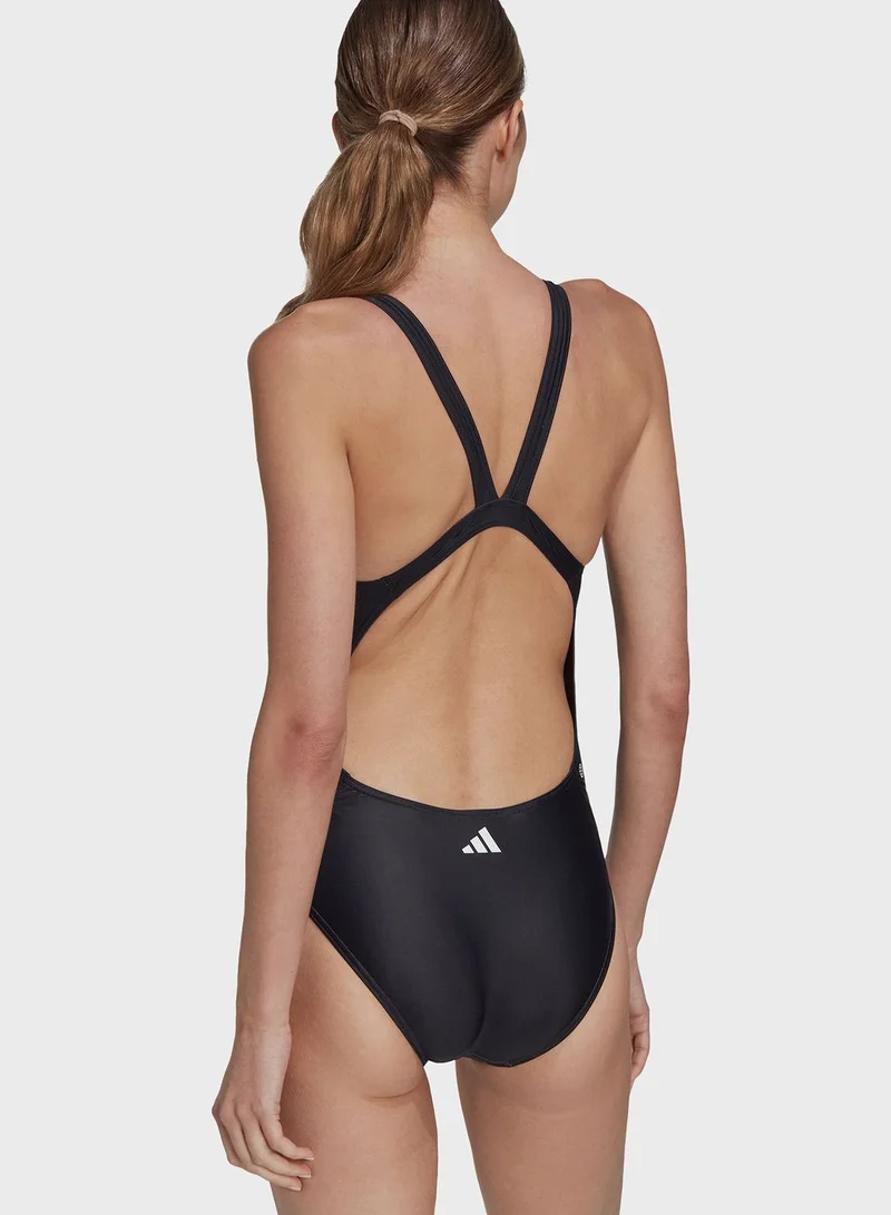 Adidas Big Bars Graphic Swimsuit