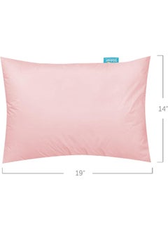 Biloban Biloban Organic Cotton Toddler Pillowcase 2 Pack, (Pillowcase Only) Kids Pillowcase for Sleeping Fit Pillow Sized 13"x 18" or 14"x19", Envelope Travel Pillowcase for Girl Boy, Pink  - Image 2