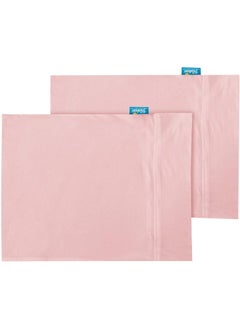 Biloban Biloban Organic Cotton Toddler Pillowcase 2 Pack, (Pillowcase Only) Kids Pillowcase for Sleeping Fit Pillow Sized 13"x 18" or 14"x19", Envelope Travel Pillowcase for Girl Boy, Pink  - Image 5