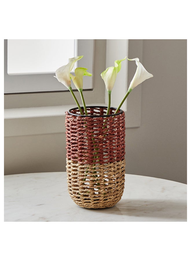 Home Box Splendid Metal Wired Cylindrical Vase 12 x 21 x 12 cm  - Image 1