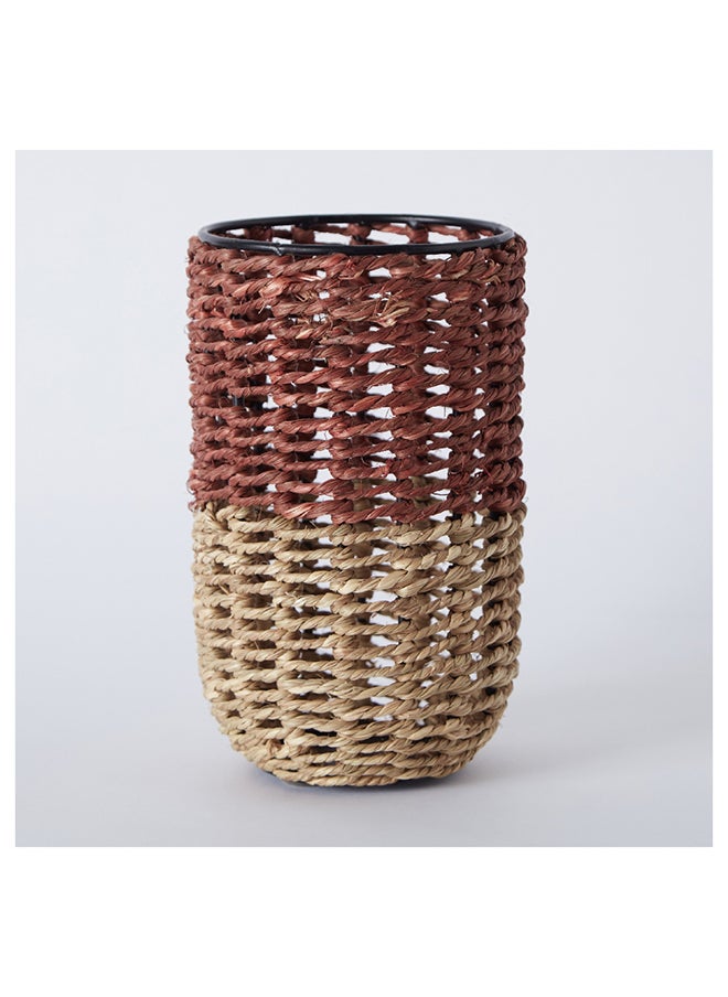 Splendid Metal Wired Cylindrical Vase 12 x 21 x 12 cm