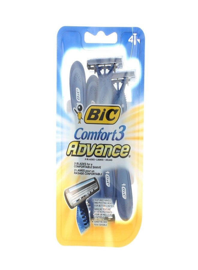 BIC Comfort 3 Advance Disposable Razor, Men, 4-Count (Pack of 3) - Image 2