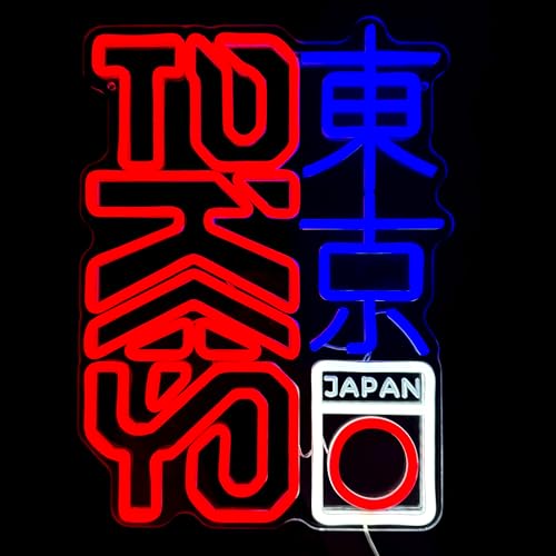 JOSEBRU Tokyo Neon Sign Dimmable Vibrant Japanese Kanji Art for Room Decor LED Neon Light Up Hanging Sign for Bar Pub Party Bedroom Home Decor 11.81"x16.14" - Image 3